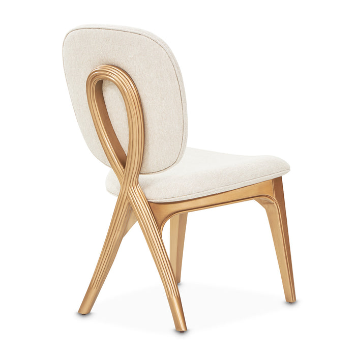 AICO Furniture - Camellia Field Vanity Chair in Linen/Antique Gold - N9090244-400 - GreatFurnitureDeal