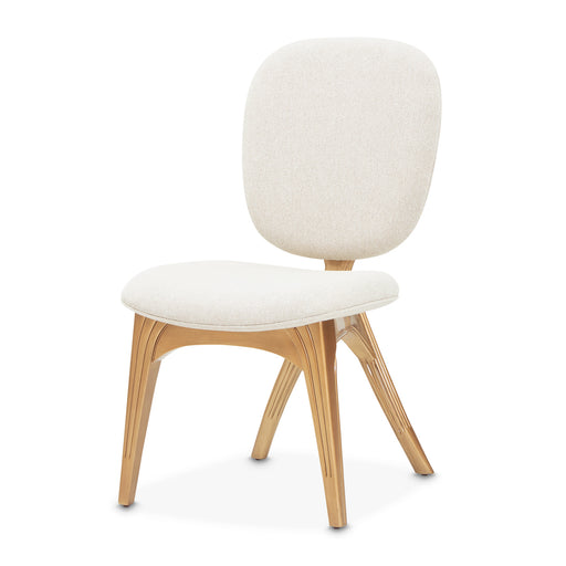 AICO Furniture - Camellia Field Vanity Chair in Linen/Antique Gold - 9090244-400 - GreatFurnitureDeal