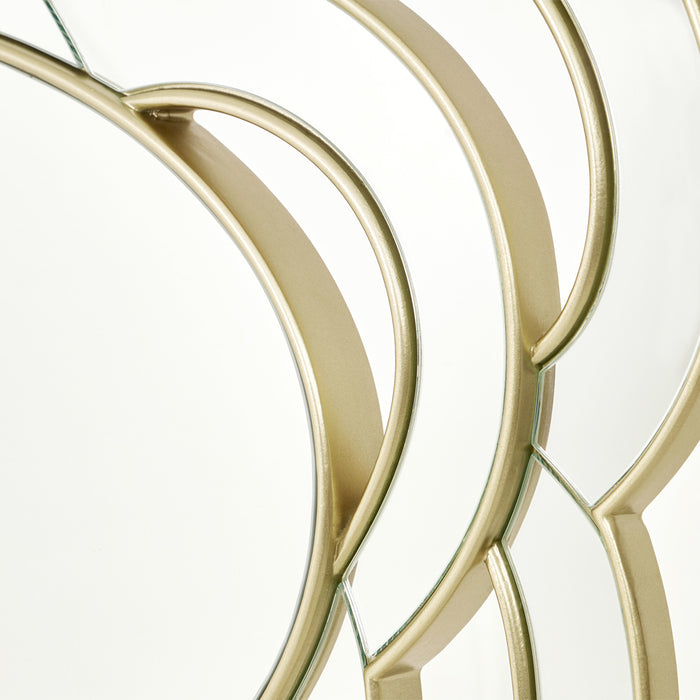 AICO Furniture - Camellia Field Wall Mirror in Antique Gold - 9090260-811 - GreatFurnitureDeal