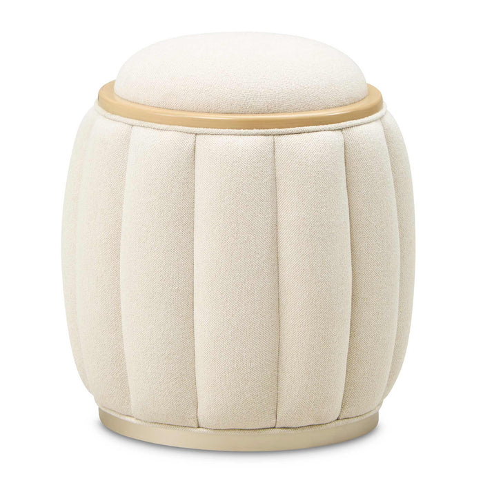 AICO Furniture - Camellia Field Round Bench in Caramel - N9090804-134 - GreatFurnitureDeal