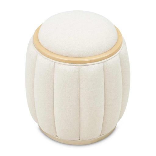 AICO Furniture - Camellia Field Round Bench in Caramel - N9090804-134 - GreatFurnitureDeal