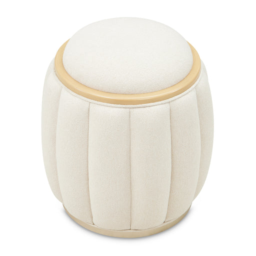 AICO Furniture - Camellia Field Round Accent Bench in Caramel - 9090804-134 - GreatFurnitureDeal