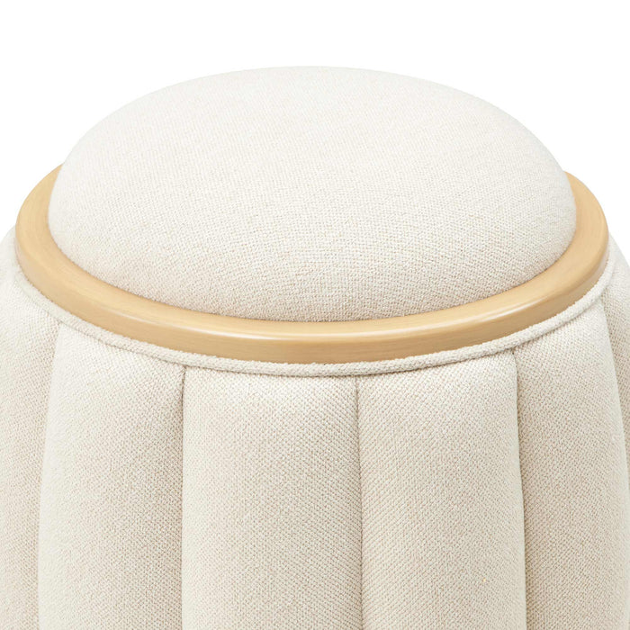 AICO Furniture - Camellia Field Round Bench in Caramel - N9090804-134 - GreatFurnitureDeal