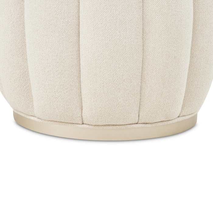 AICO Furniture - Camellia Field Round Accent Bench in Caramel - 9090804-134 - GreatFurnitureDeal