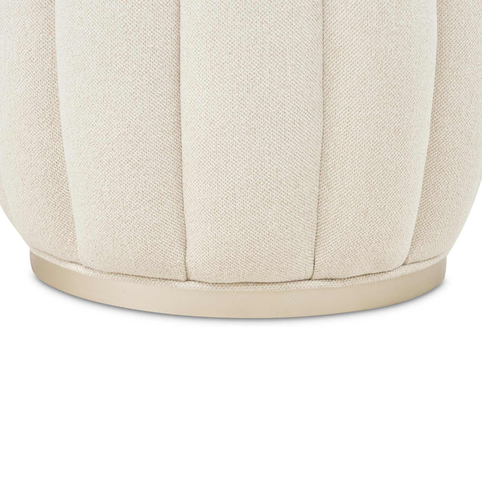 AICO Furniture - Camellia Field Round Bench in Caramel - N9090804-134 - GreatFurnitureDeal