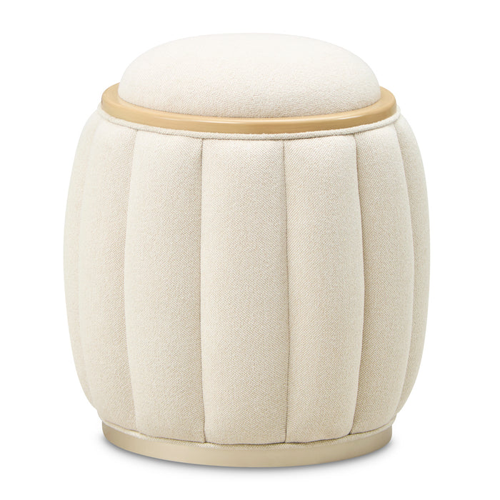 AICO Furniture - Camellia Field Round Accent Bench in Caramel - 9090804-134 - GreatFurnitureDeal