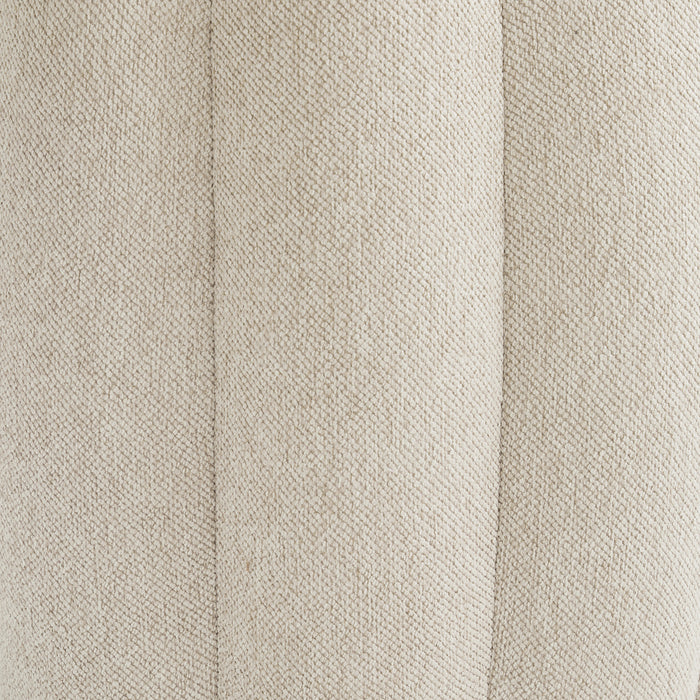 AICO Furniture - Camellia Field Round Bench in Linen/Warm Pecan - N9090804-400 - GreatFurnitureDeal