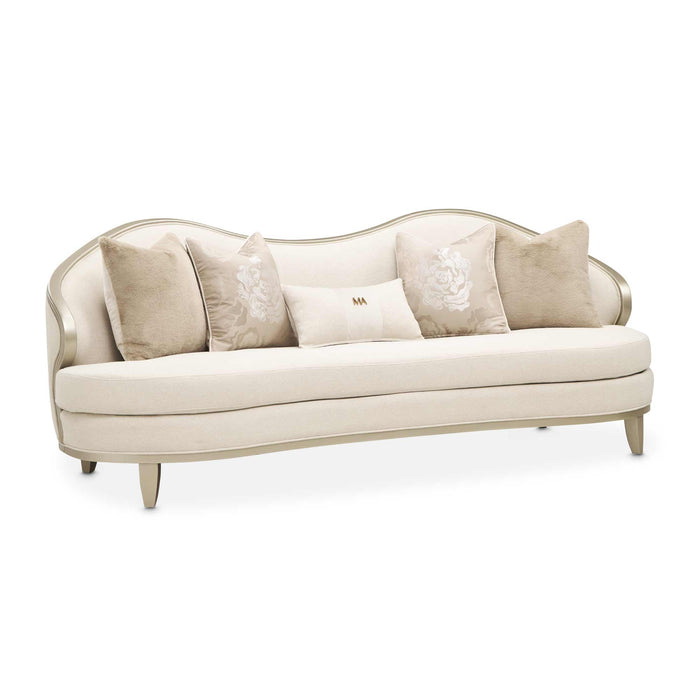 AICO Furniture - Camellia Field Sofa in Cornsilk/Caramel - N9090815-CNSLK-134 - GreatFurnitureDeal
