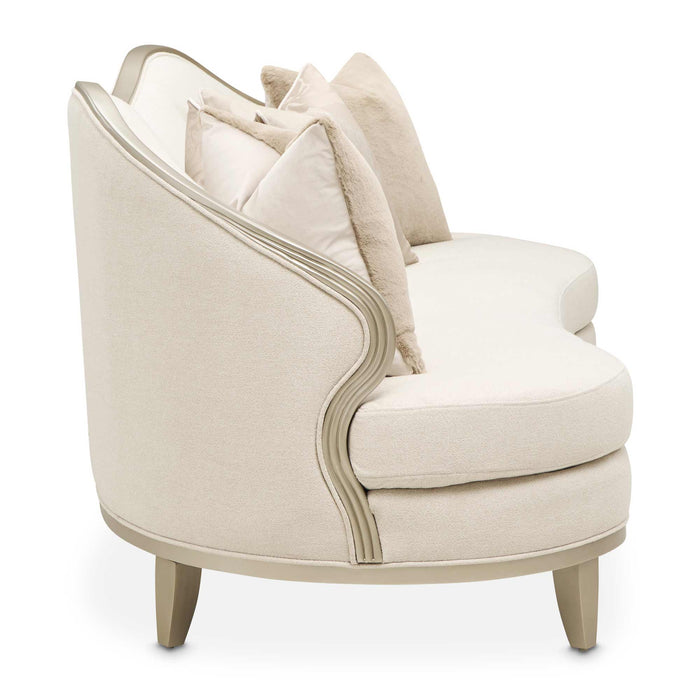 AICO Furniture - Camellia Field Sofa in Cornsilk/Caramel - N9090815-CNSLK-134 - GreatFurnitureDeal