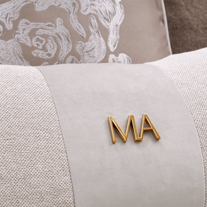 AICO Furniture - Camellia Field Asymmetrical Sofa Linen Warm Pecan - N9090816-LINEN-400 - GreatFurnitureDeal