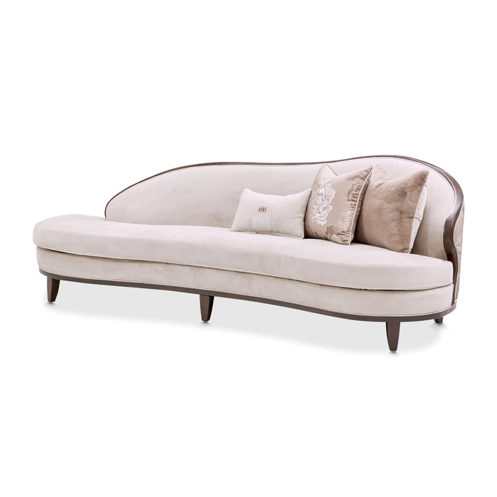 AICO Furniture - Camellia Field Asymmetrical Sofa Linen Warm Pecan - N9090816-LINEN-400 - GreatFurnitureDeal