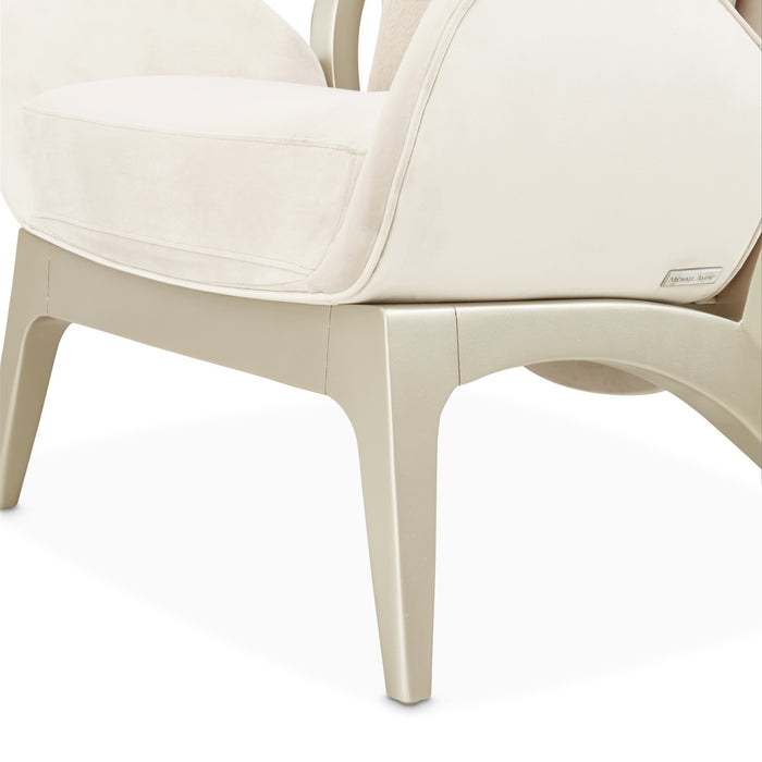 AICO Furniture - Camellia Field"Accent Chair Ivory"Caramel - 9090834-IVORY-134 - GreatFurnitureDeal