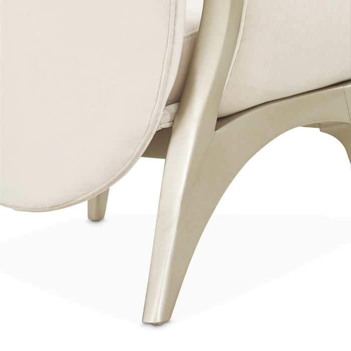 AICO Furniture - Camellia Field"Accent Chair Ivory"Caramel - 9090834-IVORY-134 - GreatFurnitureDeal
