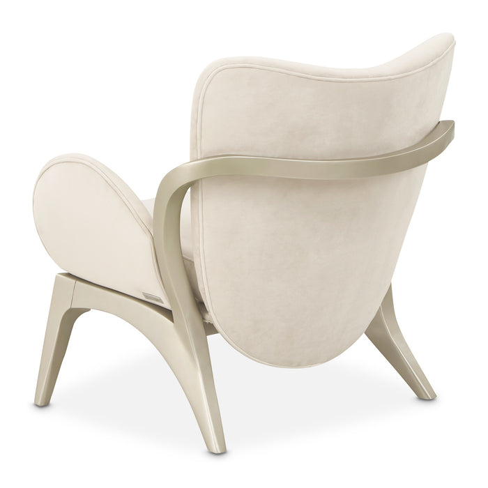 AICO Furniture - Camellia Field"Accent Chair Ivory"Caramel - 9090834-IVORY-134 - GreatFurnitureDeal