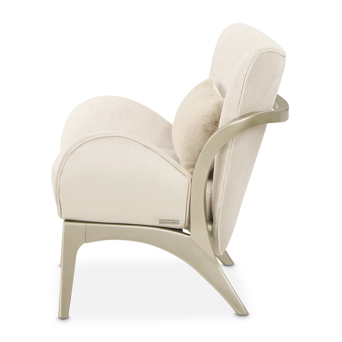 AICO Furniture - Camellia Field"Accent Chair Ivory"Caramel - 9090834-IVORY-134 - GreatFurnitureDeal