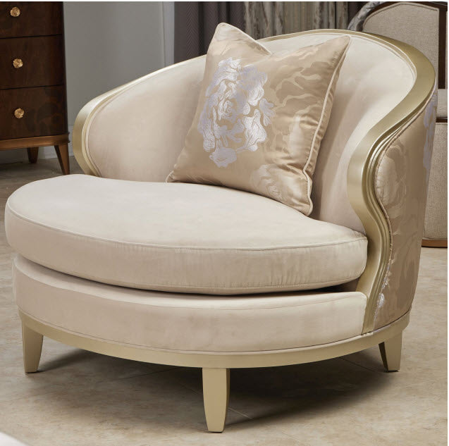 AICO Furniture - Camellia Field"Matching Chair Cornsilk"Caramel - 9090835-CNSLK-134 - GreatFurnitureDeal