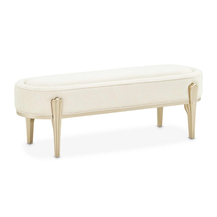 AICO Furniture - Camellia Field Bench in Caramel - N9090904-134 - GreatFurnitureDeal