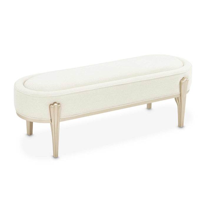 AICO Furniture - Camellia Field Bench in Caramel - N9090904-134 - GreatFurnitureDeal