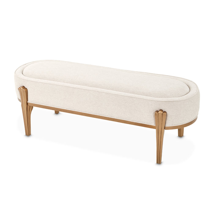 AICO Furniture - Camellia Field Bench in Warm Pecan - N9090904-400 - GreatFurnitureDeal