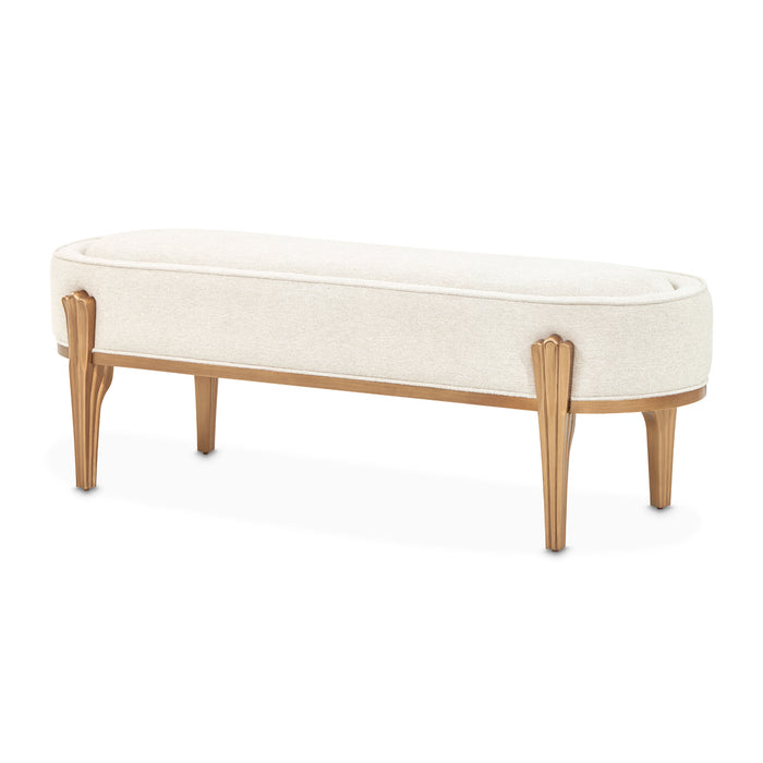 AICO Furniture - Camellia Field Bench in Warm Pecan - N9090904-400 - GreatFurnitureDeal