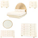 AICO Furniture - Fantosini 6 Piece King Fan Bedroom Set in Gold Leaf - 9091000EK3-836-6SET - GreatFurnitureDeal