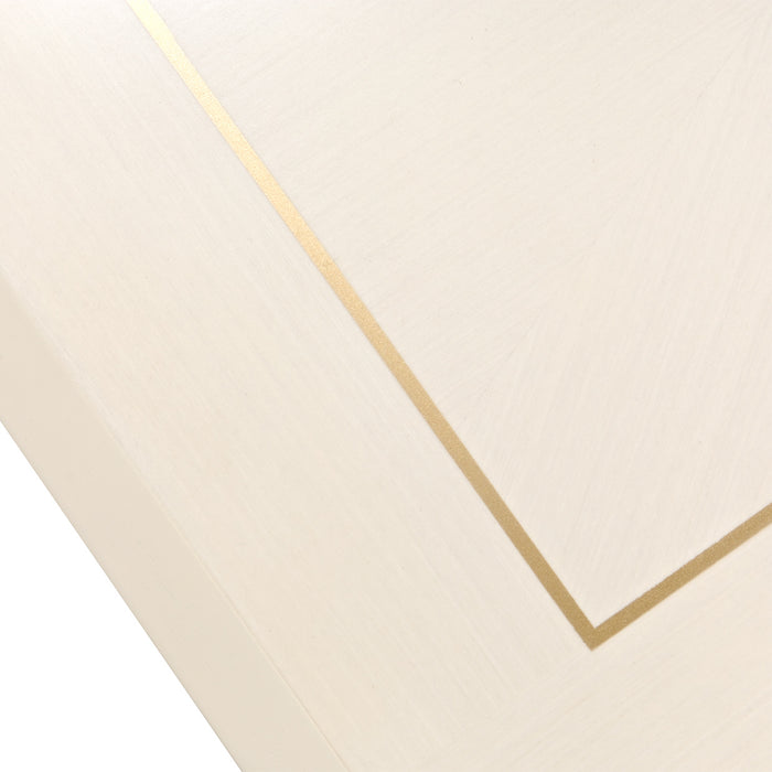 AICO Furniture - Fantosini 7 Piece Pedestal Dining Room Set in Creamy Pearl - 9091002-112-7SET - GreatFurnitureDeal