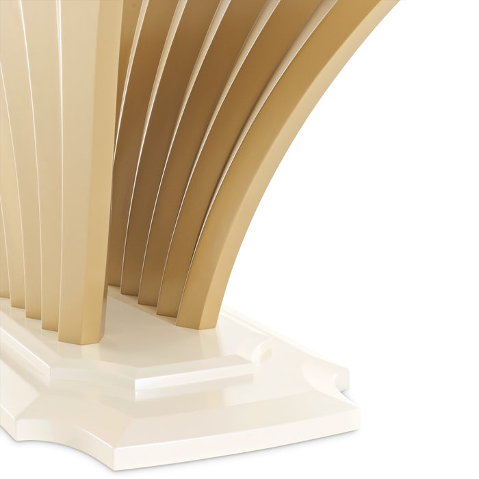 AICO Furniture - Fantosini 7 Piece Pedestal Dining Room Set in Creamy Pearl - 9091002-112-7SET - GreatFurnitureDeal