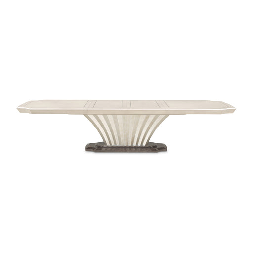 AICO Furniture - Fantosini Pedestal Dining Table - Silver Mist - 9091002-823 - GreatFurnitureDeal