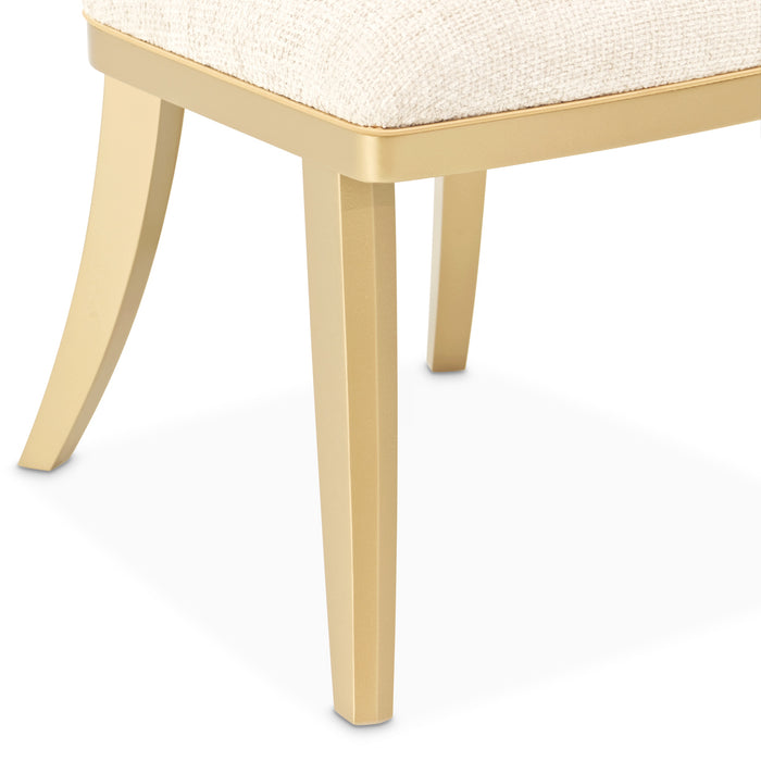 AICO Furniture - Fantosini 7 Piece Pedestal Dining Room Set in Creamy Pearl - 9091002-112-7SET - GreatFurnitureDeal