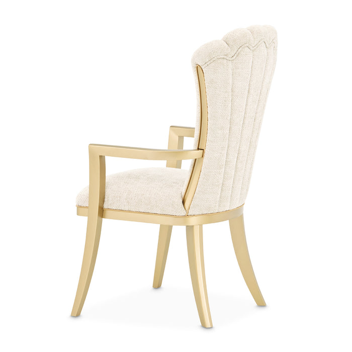 AICO Furniture - Fantosini Dining Arm Chair in Natural/Gold ( Set of 2) - 9091004-836 - GreatFurnitureDeal