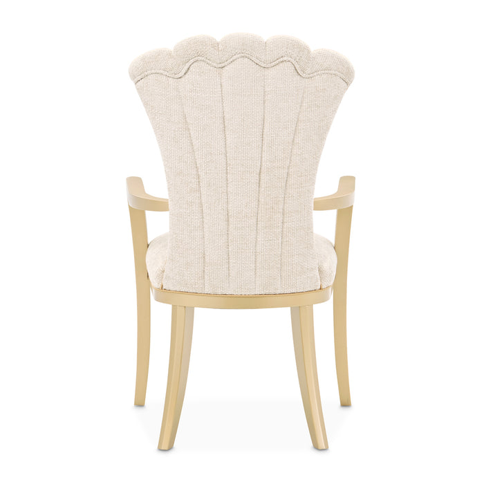 AICO Furniture - Fantosini Dining Arm Chair in Natural/Gold ( Set of 2) - 9091004-836 - GreatFurnitureDeal