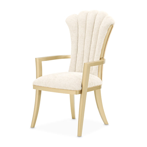 AICO Furniture - Fantosini Dining Arm Chair in Natural/Gold ( Set of 2) - 9091004-836 - GreatFurnitureDeal