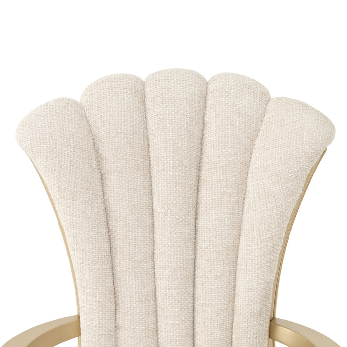 AICO Furniture - Fantosini Dining Arm Chair in Natural/Gold ( Set of 2) - 9091004-836 - GreatFurnitureDeal