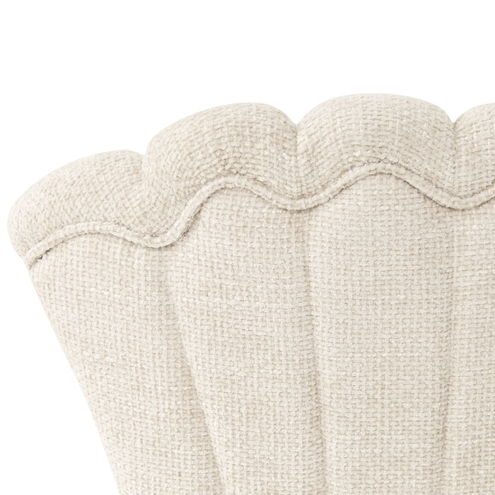 AICO Furniture - Fantosini 5 Piece Pedestal Dining Room Set in Creamy Pearl - 9091002-112-5SET