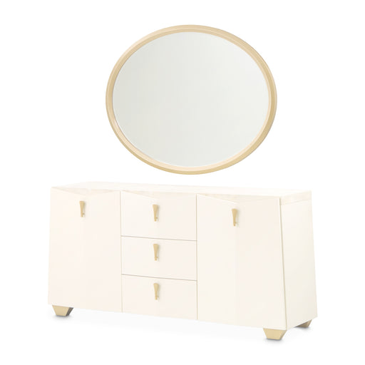 AICO Furniture - Fantosini Sideboard with Mirror in Creamy Pearl - 9091007-260-112 - GreatFurnitureDeal
