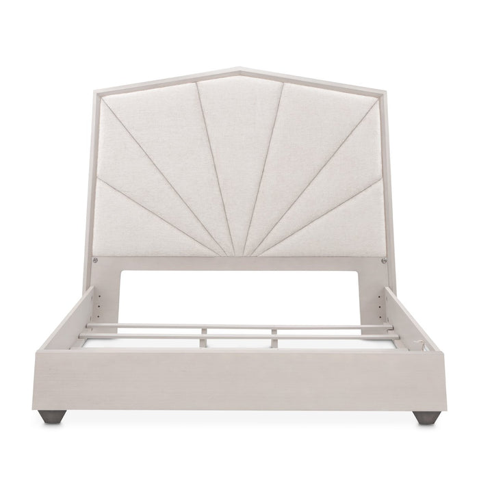 AICO Furniture - Fantosini Eastern King Panel Bed in Silver Mist - 9091014EK3-823