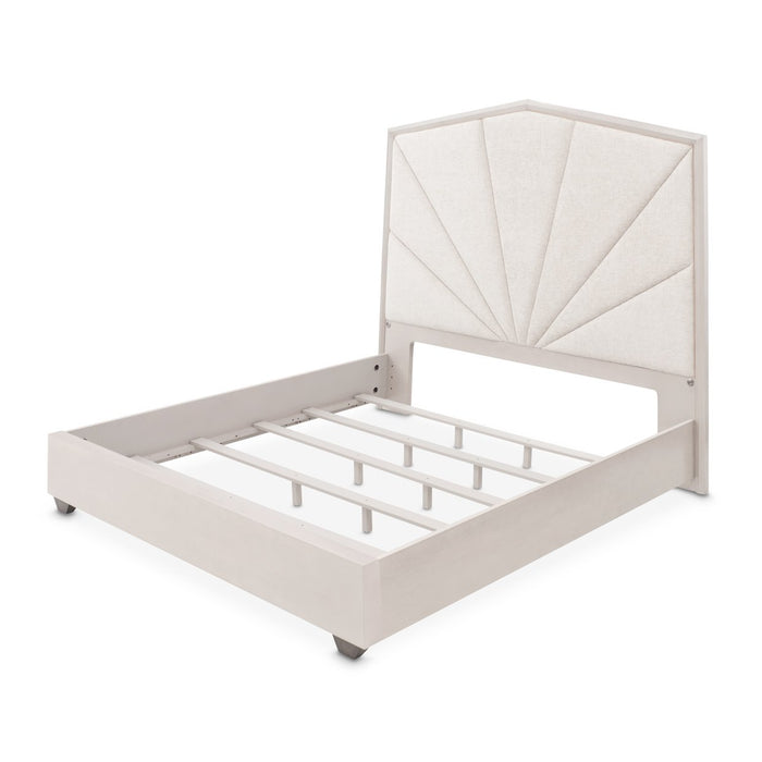 AICO Furniture - Fantosini Eastern King Panel Bed in Silver Mist - 9091014EK3-823
