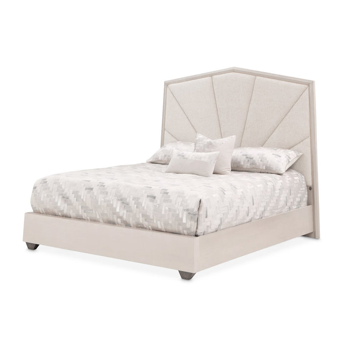 AICO Furniture - Fantosini Eastern King Panel Bed in Silver Mist - 9091014EK3-823