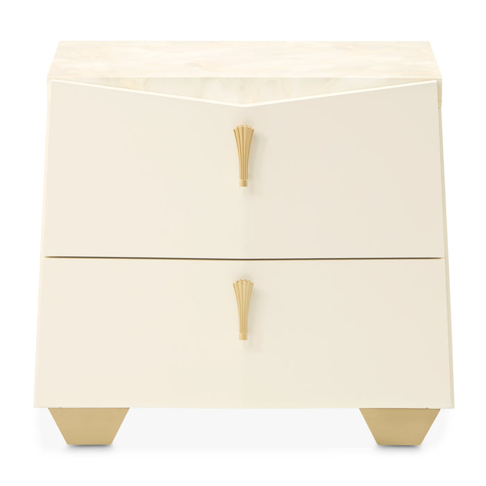 AICO Furniture - Fantosini Nightstand in Creamy Pearl - 9091040-112 - GreatFurnitureDeal