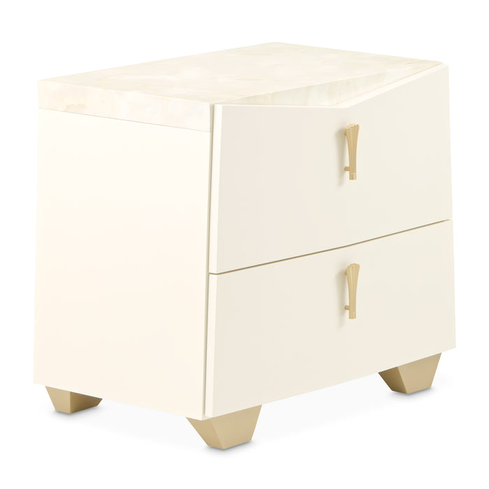 AICO Furniture - Fantosini Nightstand in Creamy Pearl - 9091040-112 - GreatFurnitureDeal