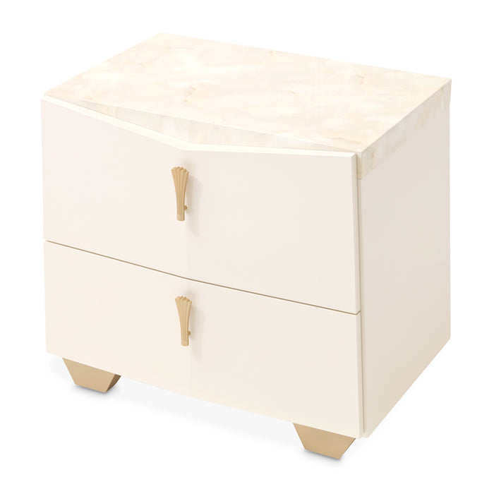 AICO Furniture - Fantosini Nightstand in Creamy Pearl - 9091040-112 - GreatFurnitureDeal