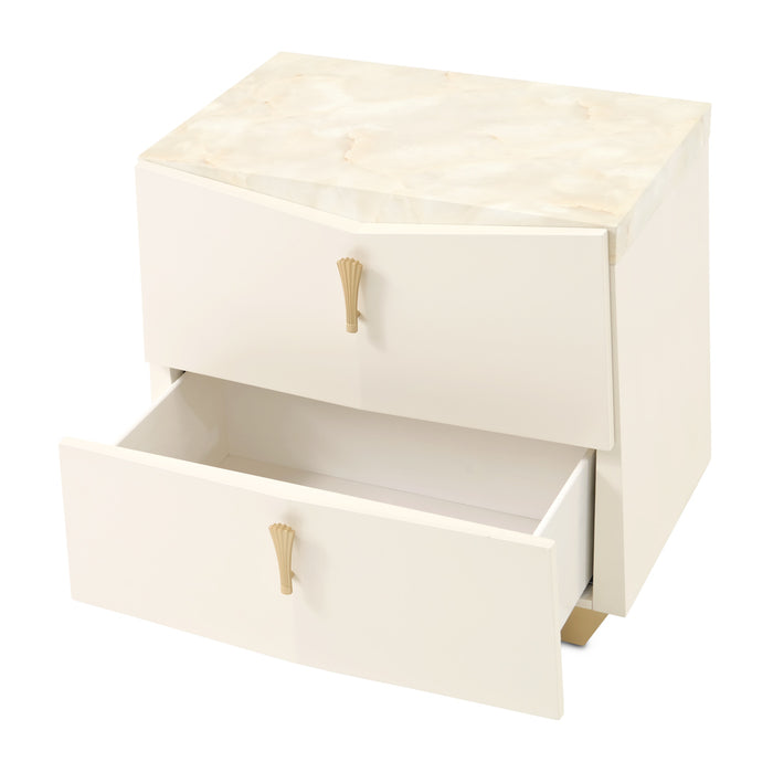 AICO Furniture - Fantosini Nightstand in Creamy Pearl - 9091040-112 - GreatFurnitureDeal