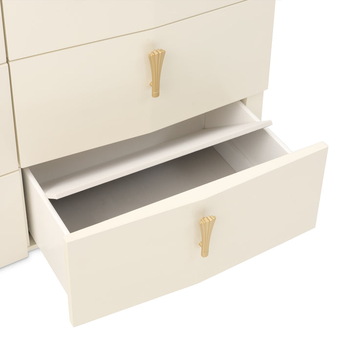 AICO Furniture - Fantosini 5 Piece King Fan Bedroom Set in Gold Leaf - 9091000EK3-836-5SET