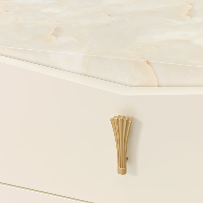 AICO Furniture - Fantosini 6 Piece King Fan Bedroom Set in Gold Leaf - 9091000EK3-836-6SET