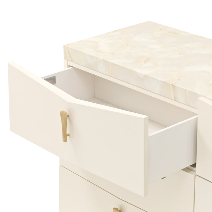 AICO Furniture - Fantosini 6 Piece King Fan Bedroom Set in Gold Leaf - 9091000EK3-836-6SET