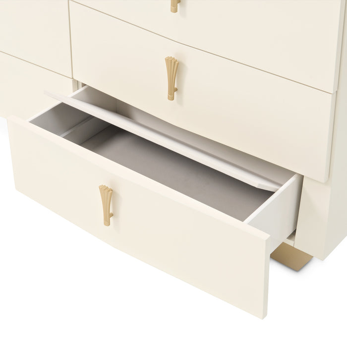 AICO Furniture - Fantosini 10-Drawer Chest in Creamy Pearl - 9091070SA-112 - GreatFurnitureDeal
