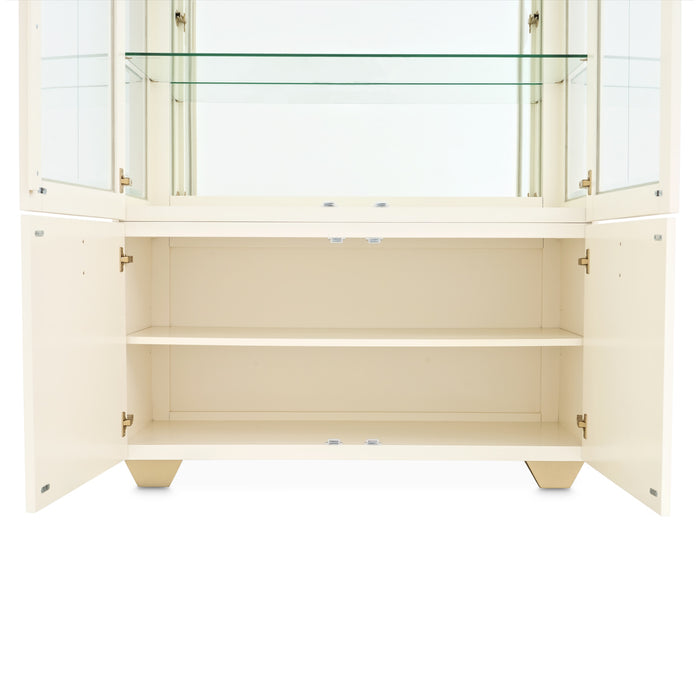 AICO Furniture - Fantosini 10 Piece Pedestal Dining Room Set in Creamy Pearl - 9091002-112-10SET