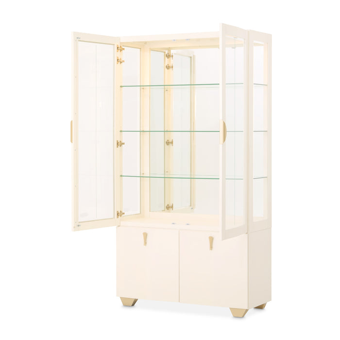 AICO Furniture - Fantosini 10 Piece Pedestal Dining Room Set in Creamy Pearl - 9091002-112-10SET