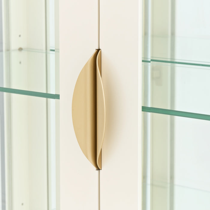 AICO Furniture - Fantosini 10 Piece Pedestal Dining Room Set in Creamy Pearl - 9091002-112-10SET