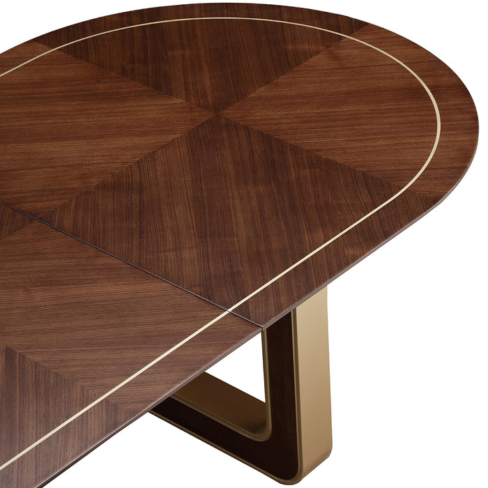 AICO Furniture - Houston Oval Dining Table - Walnut - 9095002-416 - GreatFurnitureDeal
